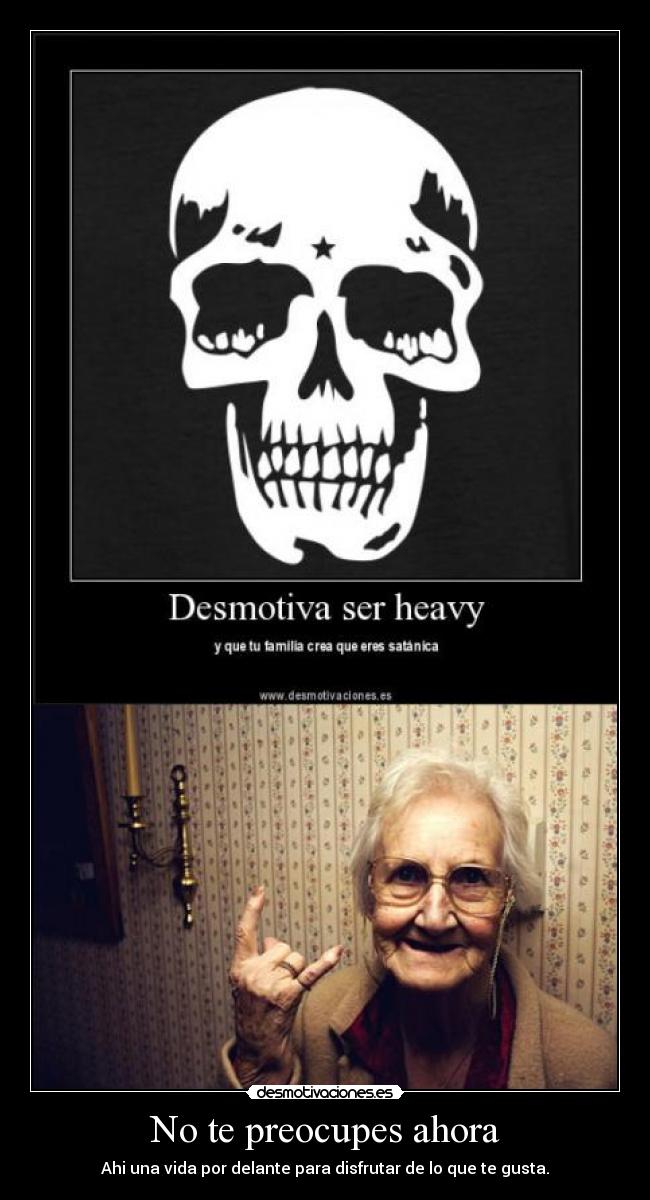 carteles heavy metal abuela meme chiste justin bieber musica desmotivaciones