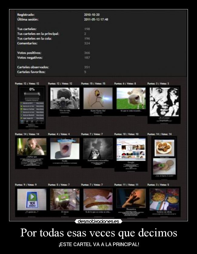 Por todas esas veces que decimos - ¡ESTE CARTEL VA A LA PRINCIPAL!
