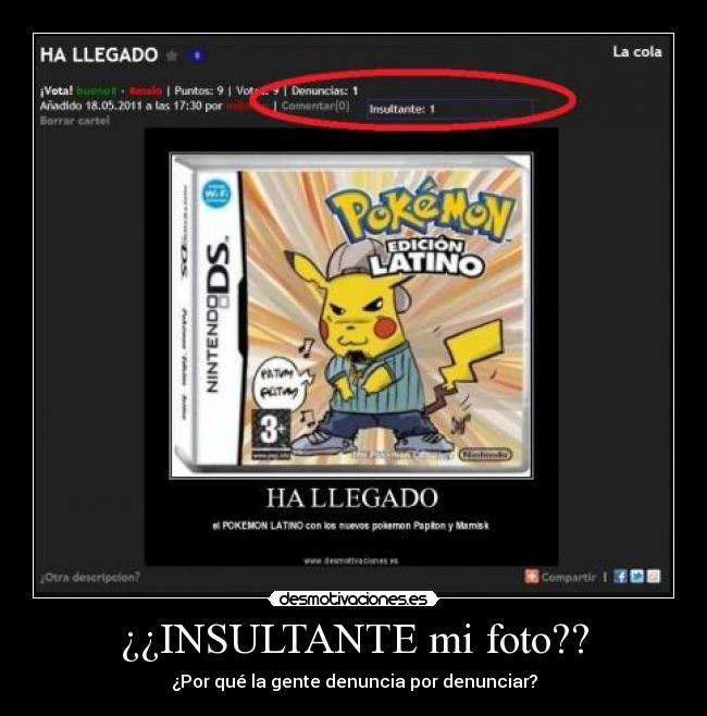¿¿INSULTANTE mi foto?? - 