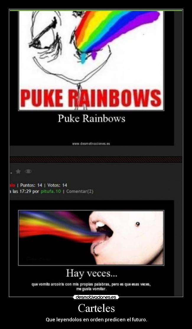 Carteles - Que leyendolos en orden predicen el futuro.