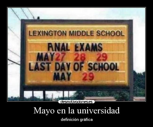 Mayo en la universidad -