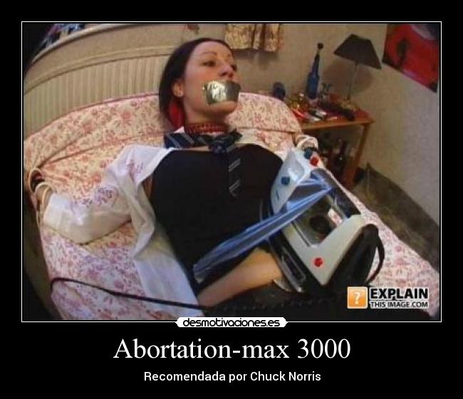 carteles chuck norris plancha aborto desmotivaciones