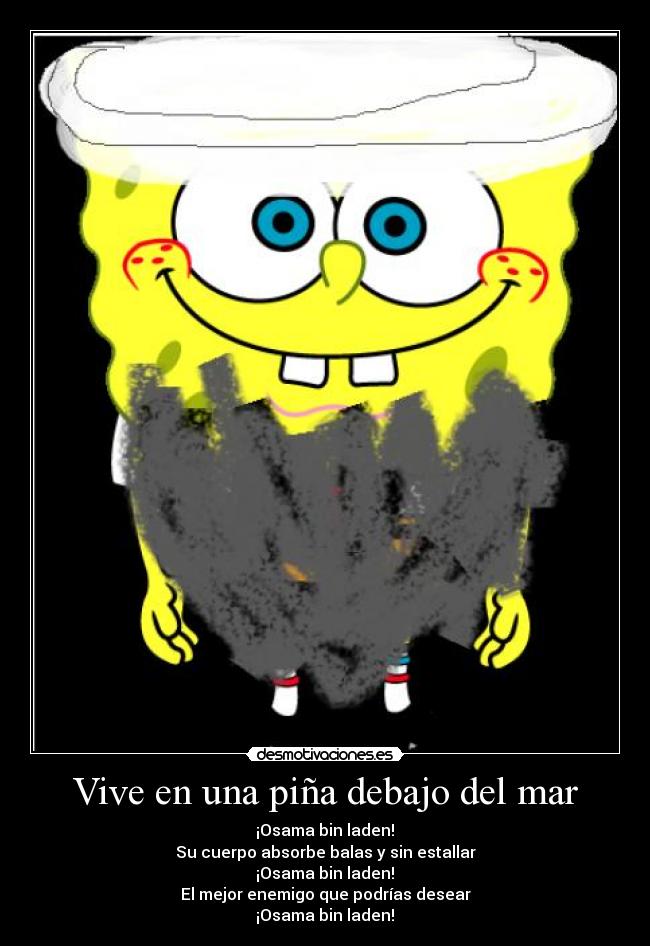 Vive en una piña debajo del mar -