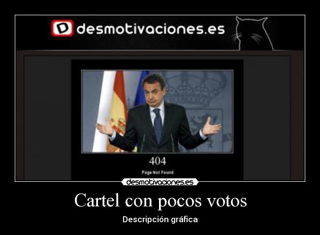 Cartel con pocos votos -