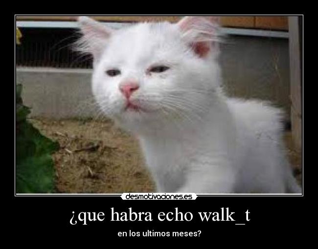 ¿que habra echo walk_t - en los ultimos meses?