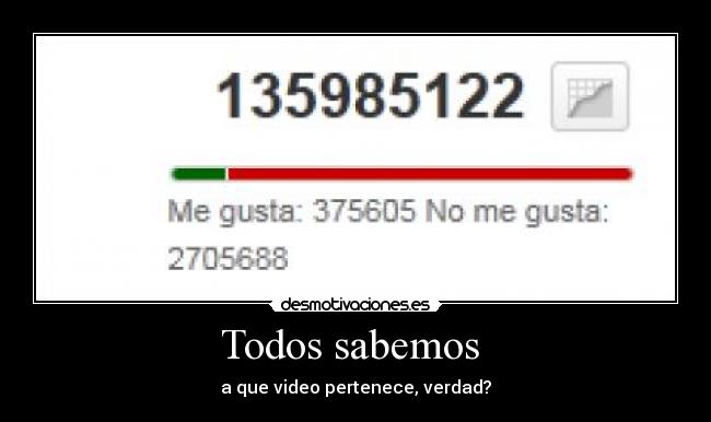 Todos sabemos - a que video pertenece, verdad?