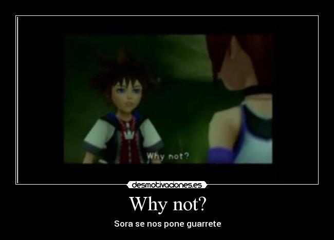 Why not? - Sora se nos pone guarrete