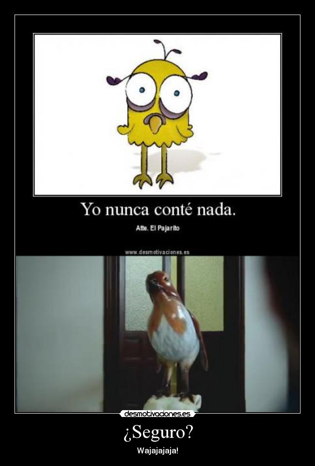 ¿Seguro? - Wajajajaja!