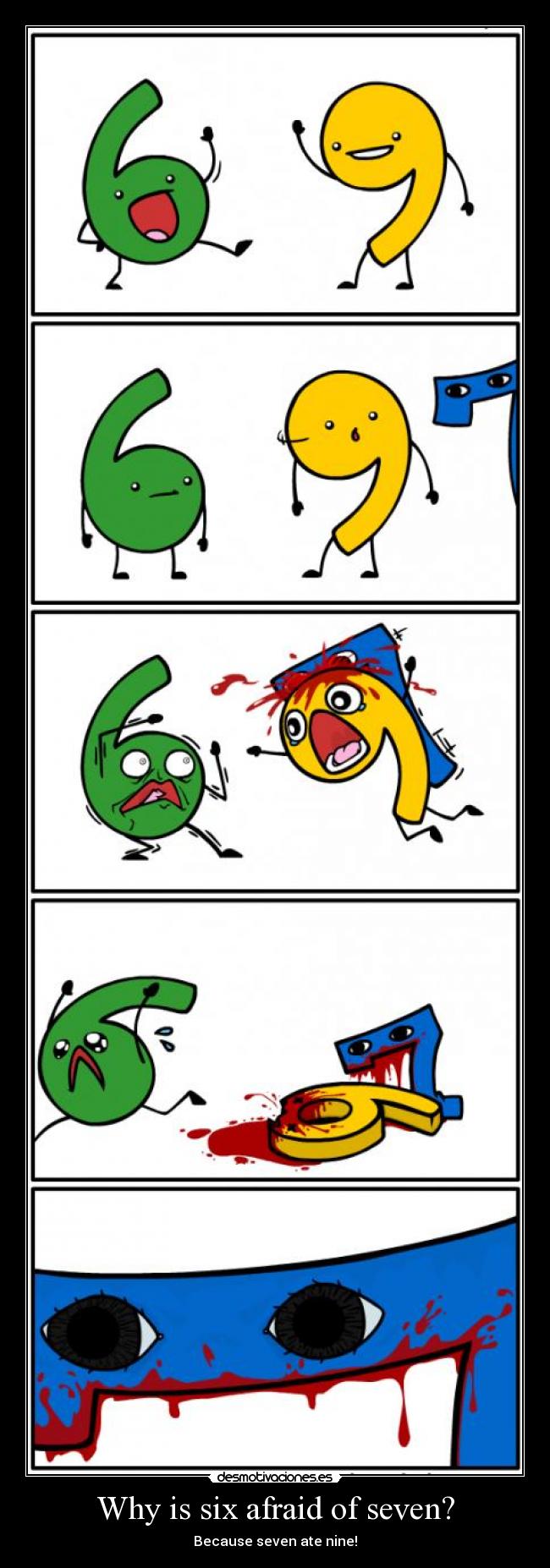 carteles ingles chiste seven six eitght nine siete seis ocho nueve desmotivaciones