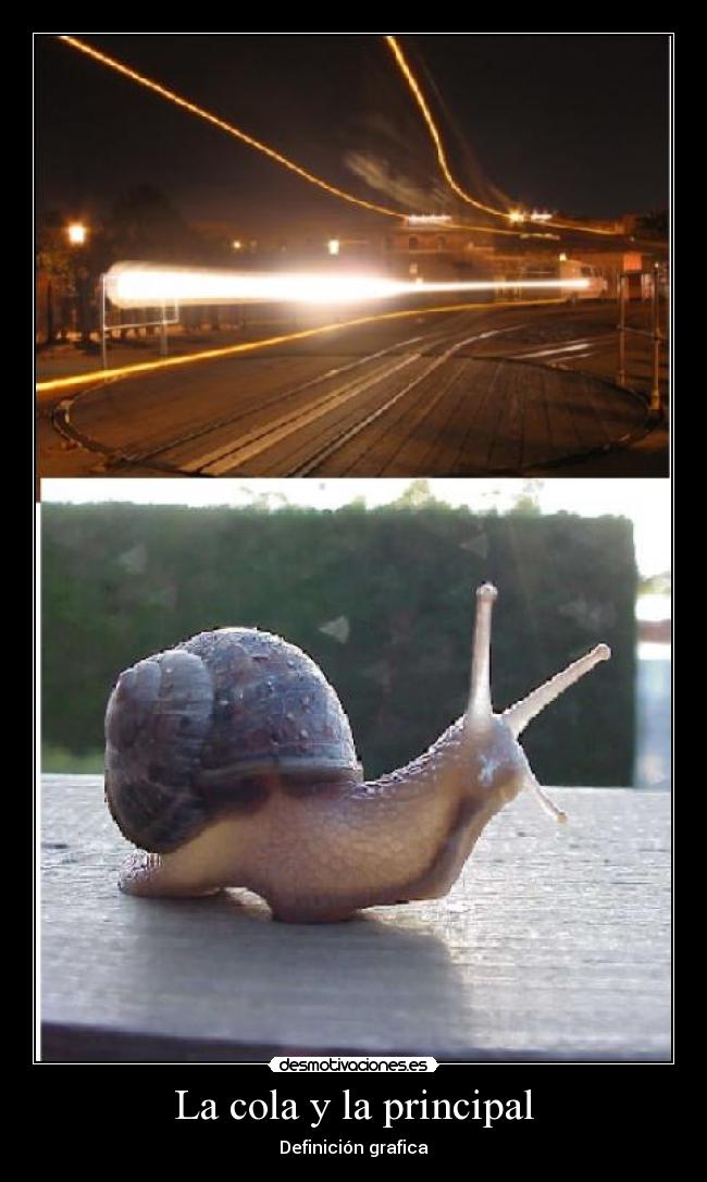 La cola y la principal - Definición grafica