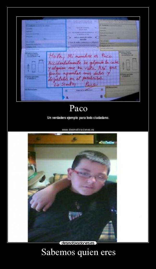 Sabemos quien eres - 
