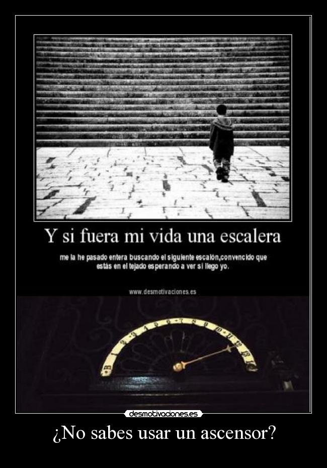 ¿No sabes usar un ascensor? -