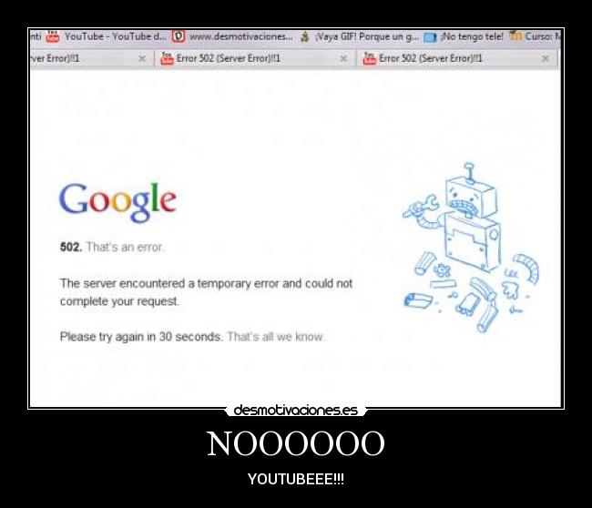 NOOOOOO - YOUTUBEEE!!!