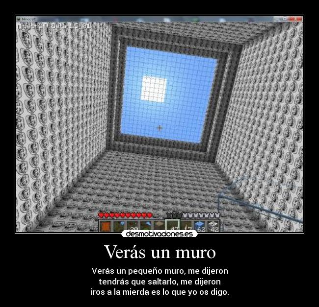 carteles minecraft desmotivaciones