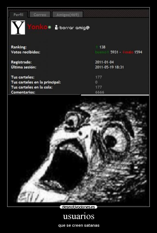 usuarios - que se creen satanas
