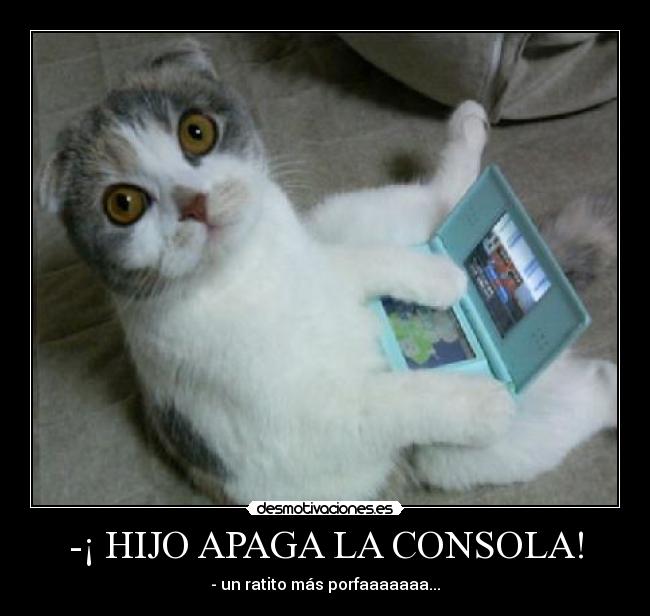 -¡ HIJO APAGA LA CONSOLA! - - un ratito más porfaaaaaaa...