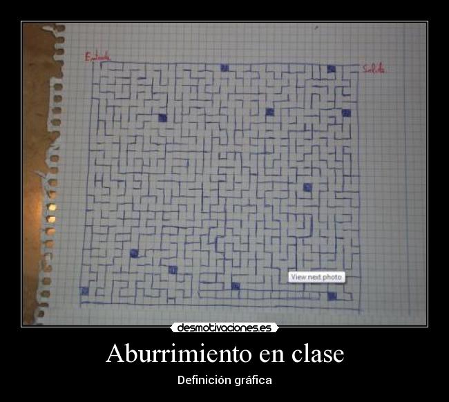 Aburrimiento en clase - Definición gráfica