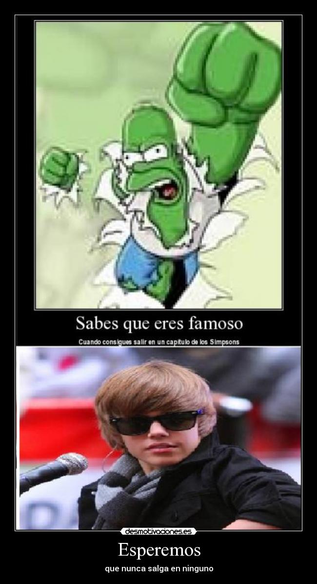 Esperemos - que nunca salga en ninguno