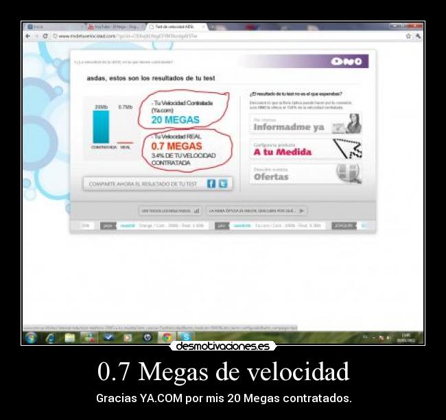 0.7 Megas de velocidad - 