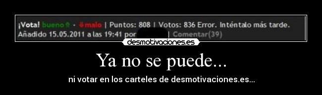 Ya no se puede... - 