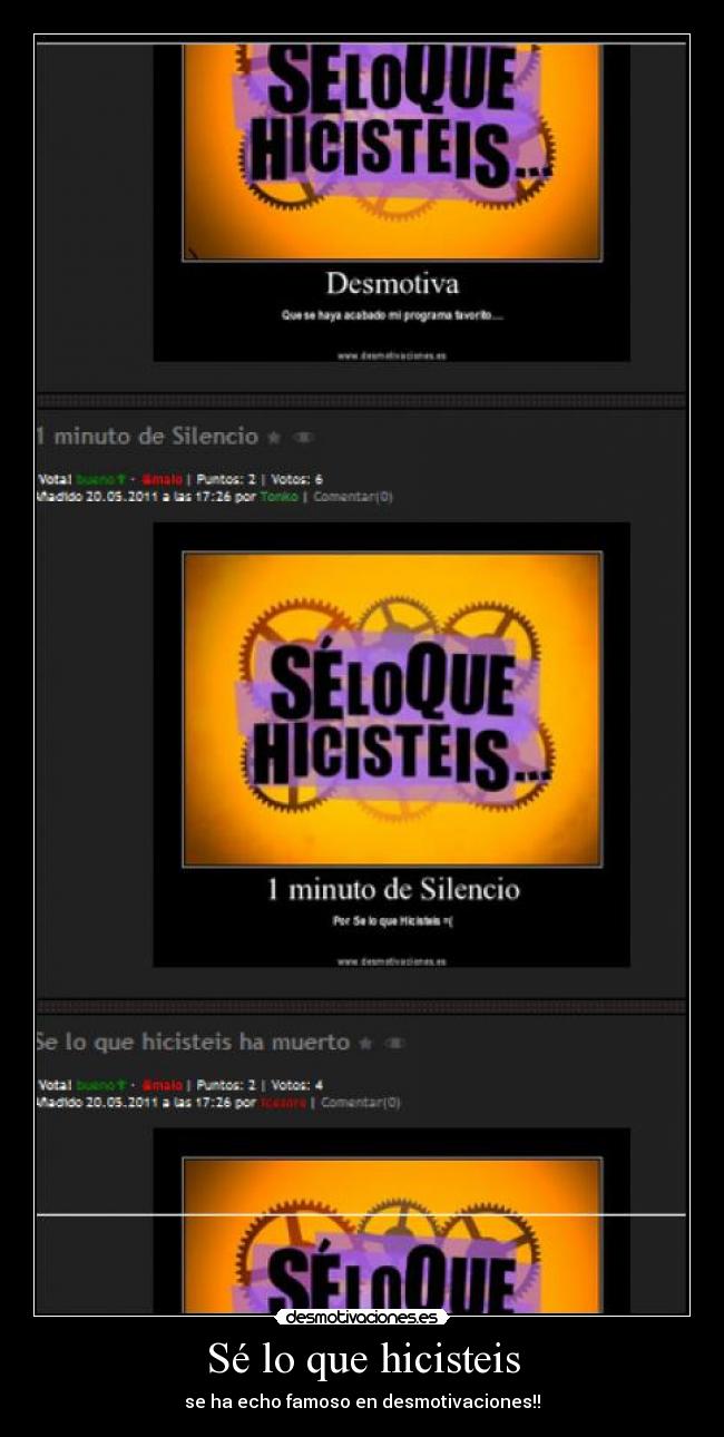 Sé lo que hicisteis - se ha echo famoso en desmotivaciones!!