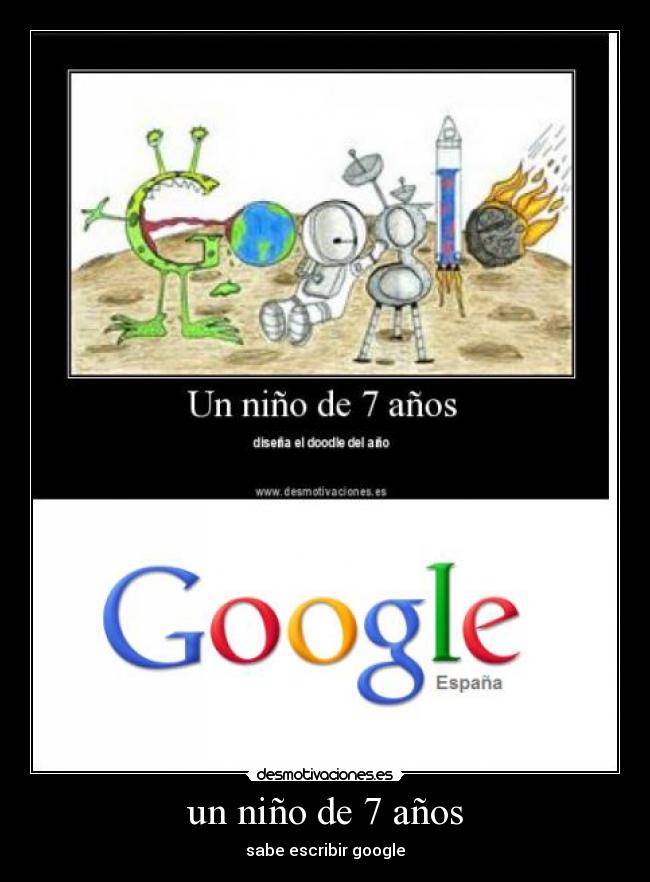un niño de 7 años - sabe escribir google