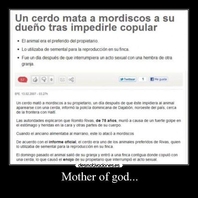Mother of god... -  