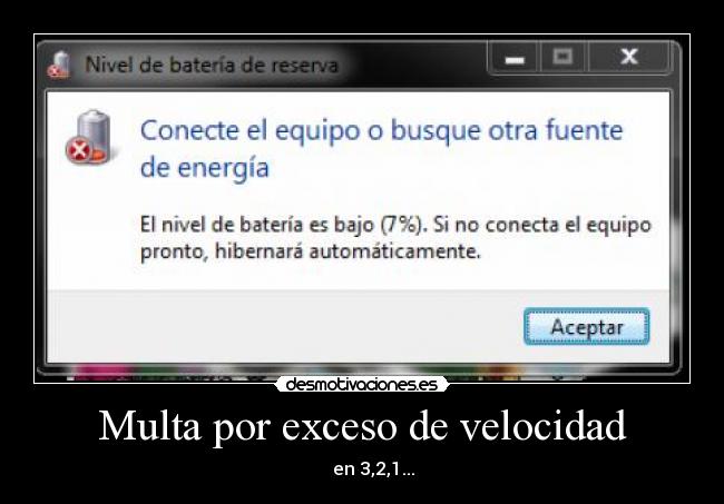 Multa por exceso de velocidad -
