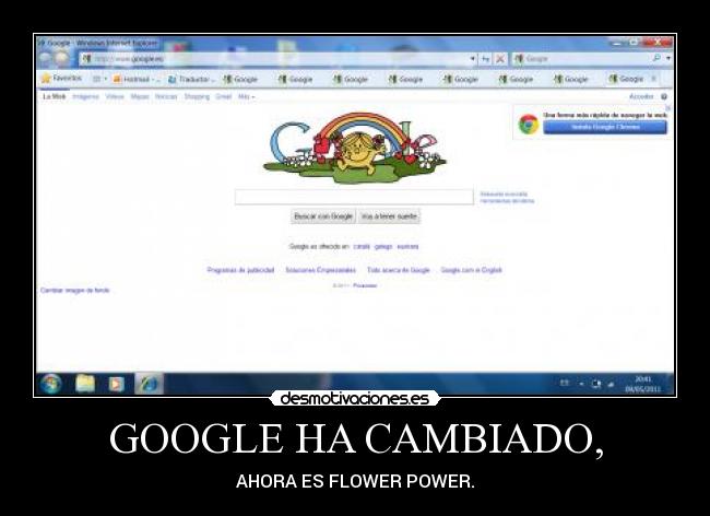 GOOGLE HA CAMBIADO, - AHORA ES FLOWER POWER.