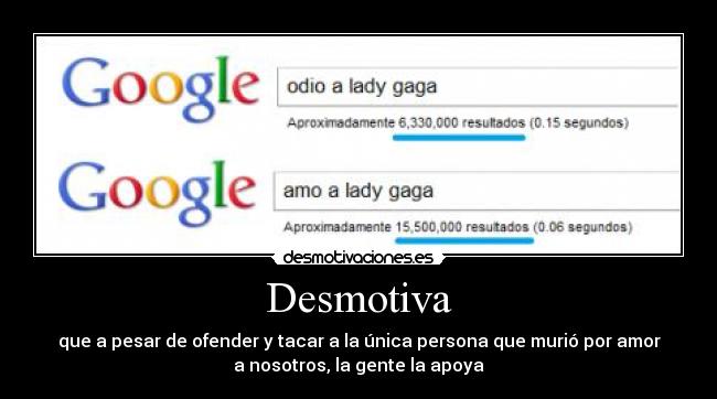 Desmotiva - que a pesar de ofender y tacar a la única persona que murió por amor
a nosotros, la gente la apoya