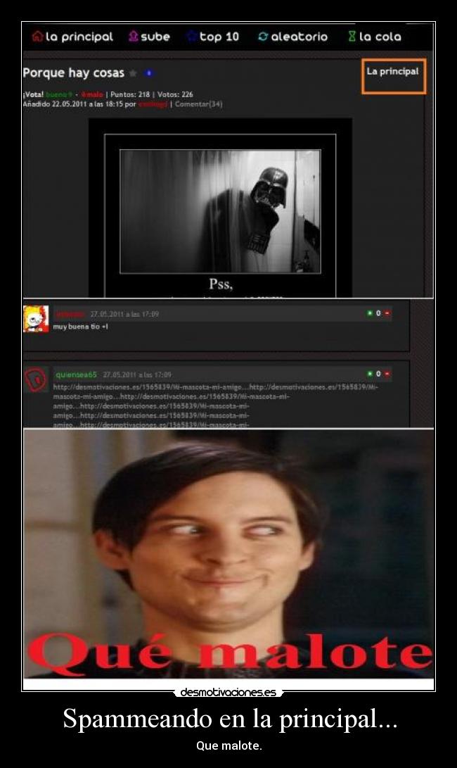 Spammeando en la principal... -