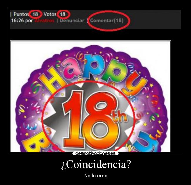 ¿Coincidencia? - No lo creo