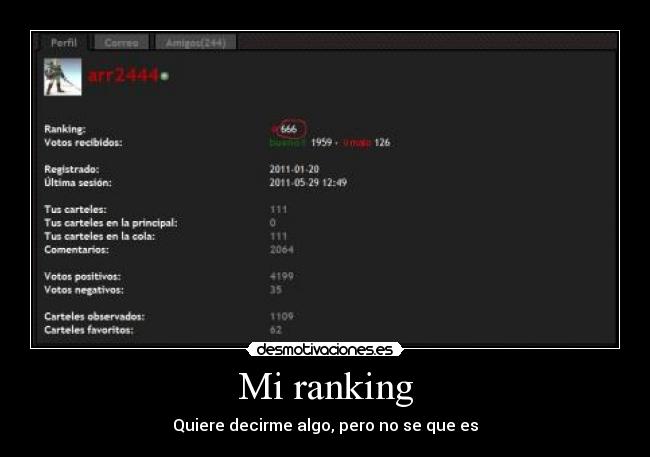 Mi ranking - Quiere decirme algo, pero no se que es