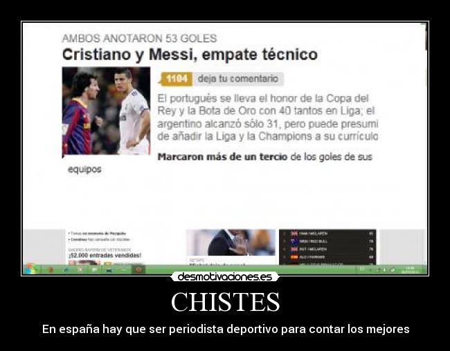 CHISTES - En españa hay que ser periodista deportivo para contar los mejores