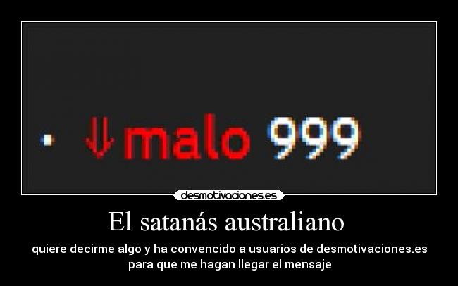 El satanás australiano  - 