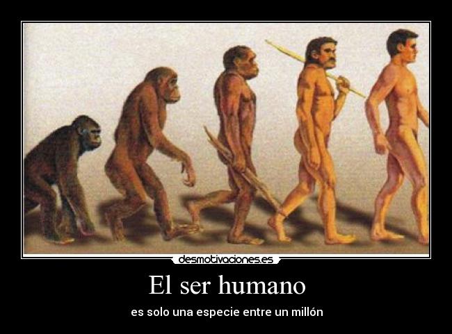 El ser humano - es solo una especie entre un millón