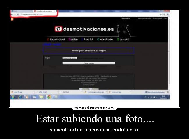 Estar subiendo una foto.... -