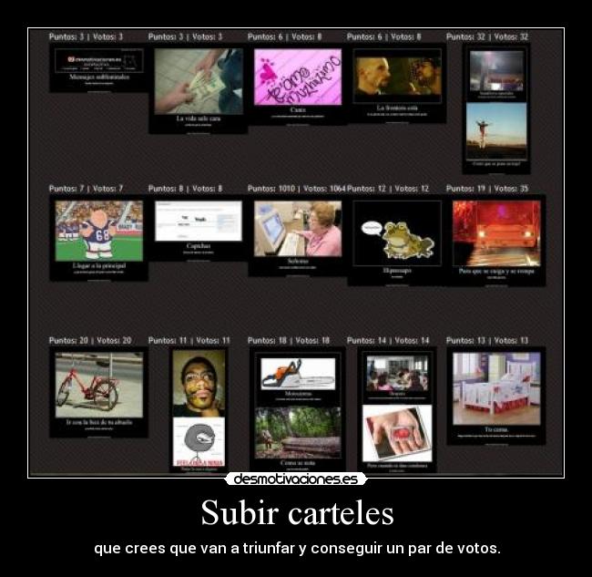 Subir carteles - 