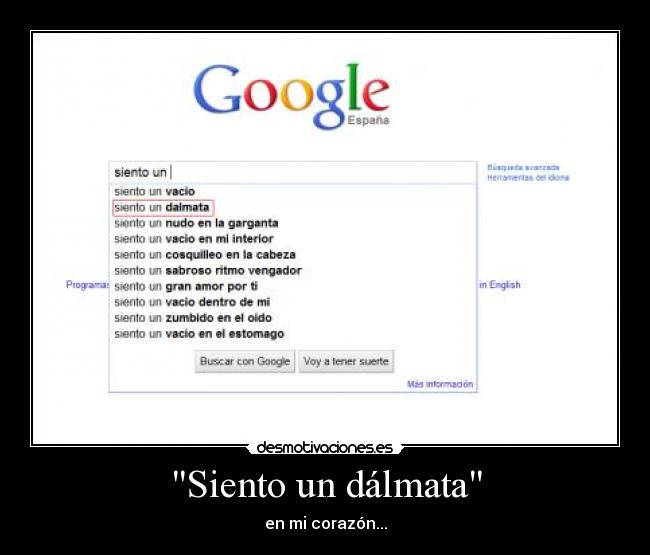 Siento un dálmata - en mi corazón...
