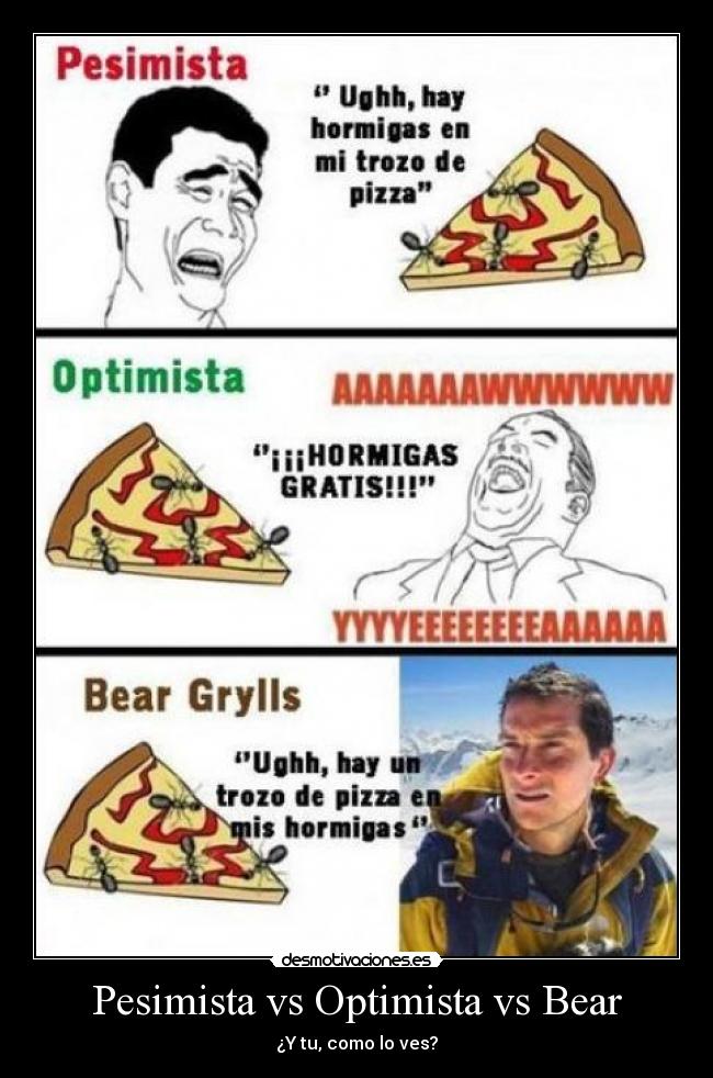 Pesimista vs Optimista vs Bear - ¿Y tu, como lo ves?