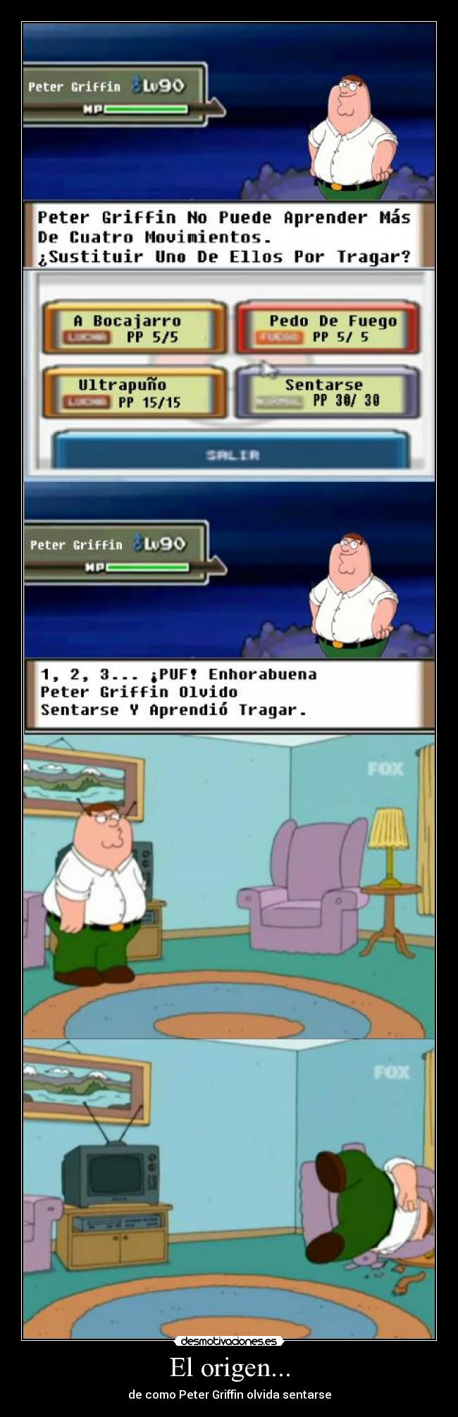 El origen... - de como Peter Griffin olvida sentarse