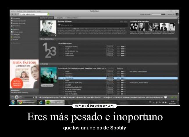 Eres más pesado e inoportuno -