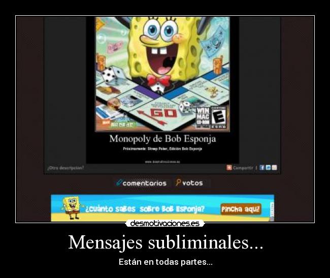 carteles bob esponja humor mensaje desmotivaciones