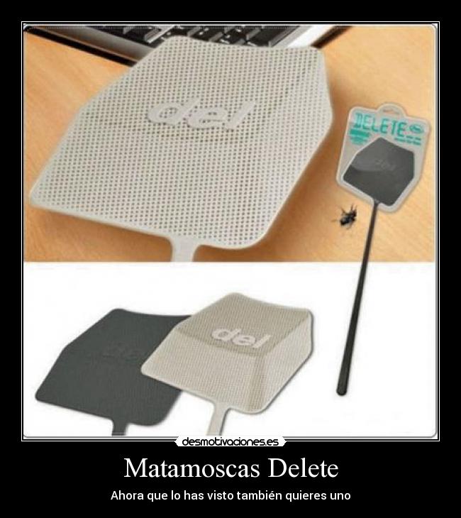 carteles matamoscas geek delete desmotivaciones