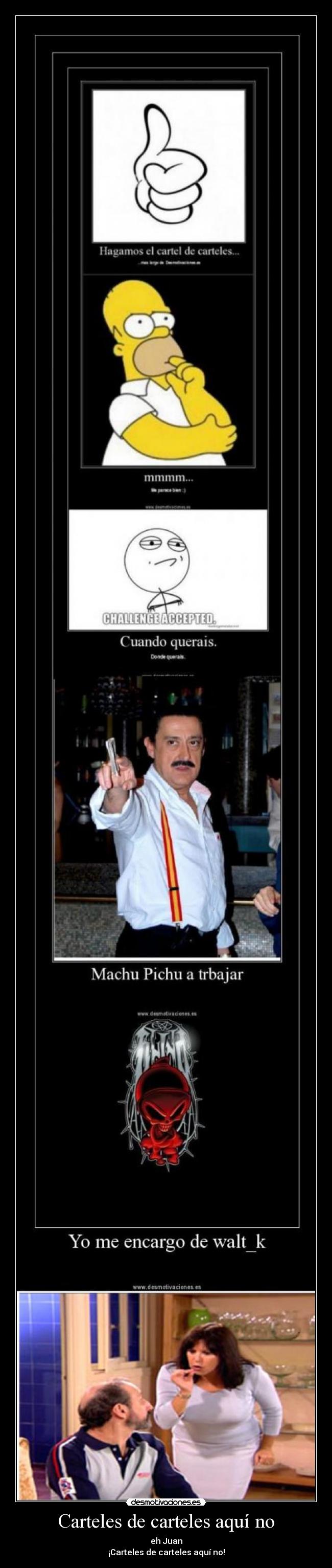 Carteles de carteles aquí no -