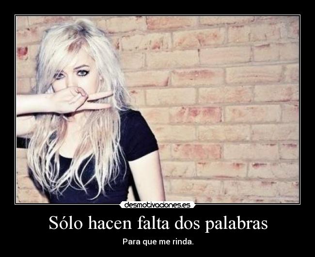 Sólo hacen falta dos palabras - 