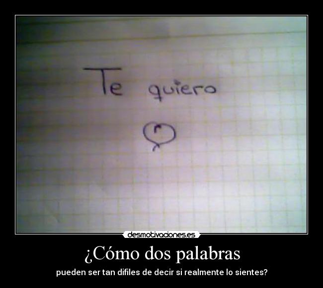¿Cómo dos palabras -