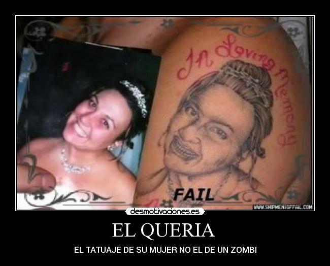 EL QUERIA - EL TATUAJE DE SU MUJER NO EL DE UN ZOMBI