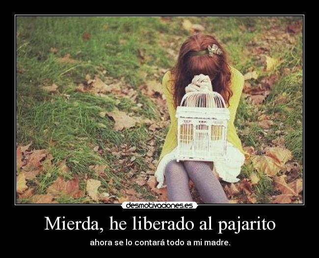 Mierda, he liberado al pajarito -