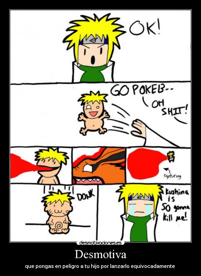 Desmotiva - que pongas en peligro a tu hijo por lanzarlo equivocadamente 
